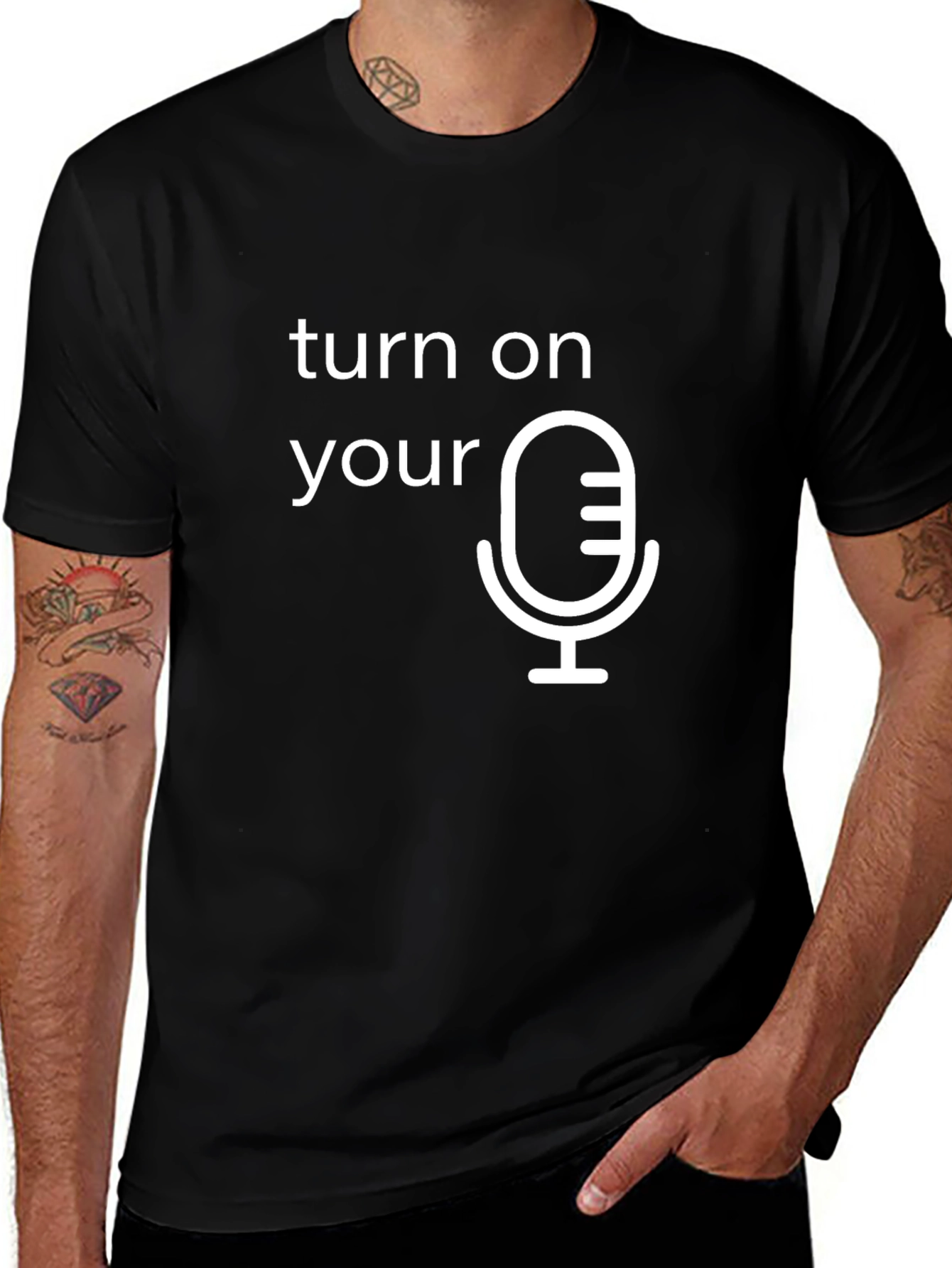 Turn On Your Microphone Graphic Tee