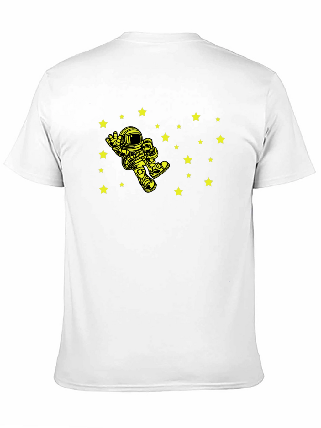 Astronaut Starry Sky Graphic Tee - Black