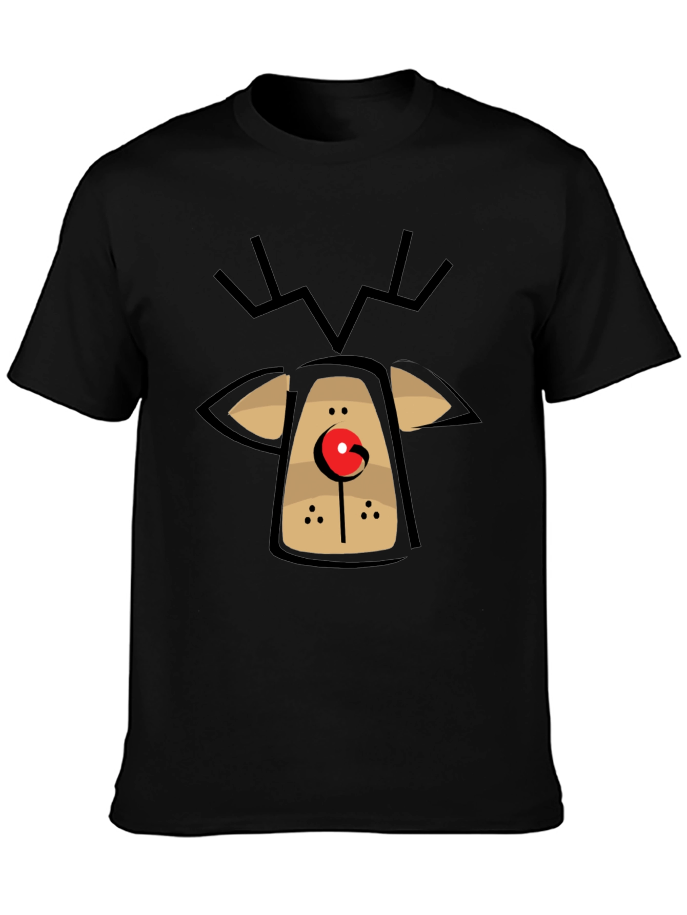 Rudolph Reindeer Graphic Tee - Holiday Fun T-Shirt