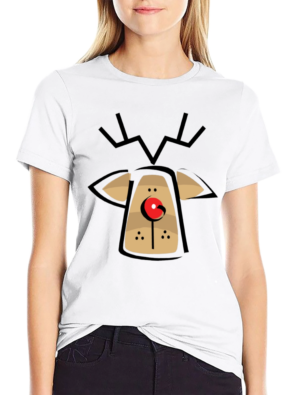 Rudolph Reindeer Graphic Tee - Holiday Fun T-Shirt