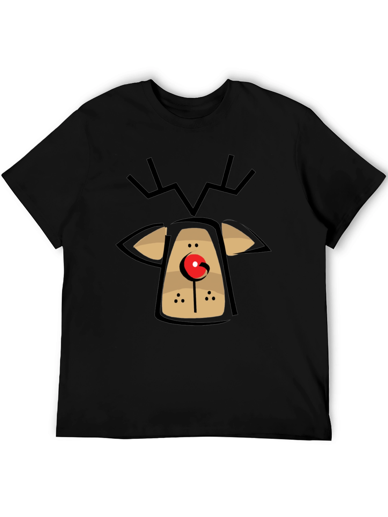 Rudolph Reindeer Graphic Tee - Holiday Fun T-Shirt