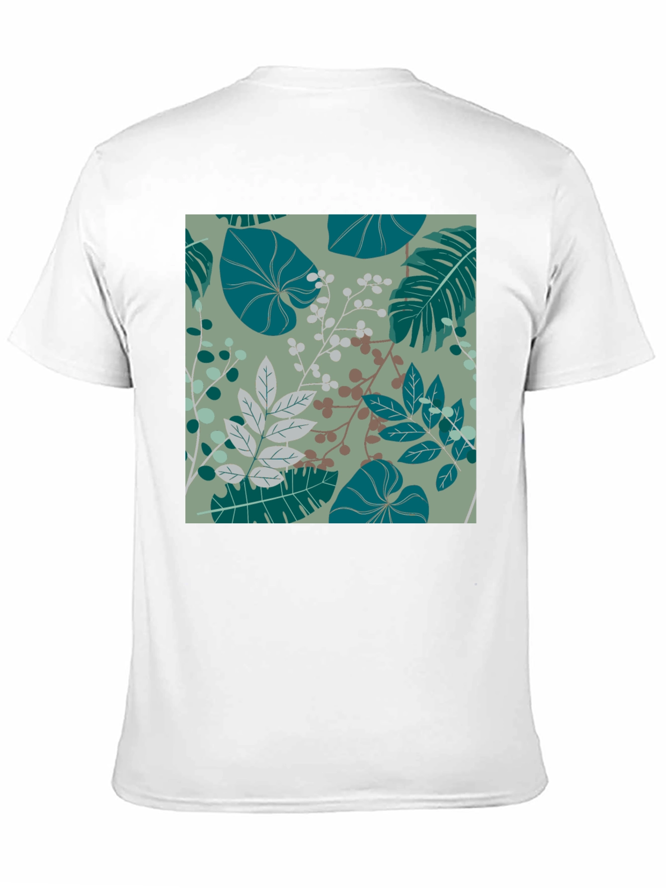 Botanical Print Black T-Shirt - Stylish Mens Fashion