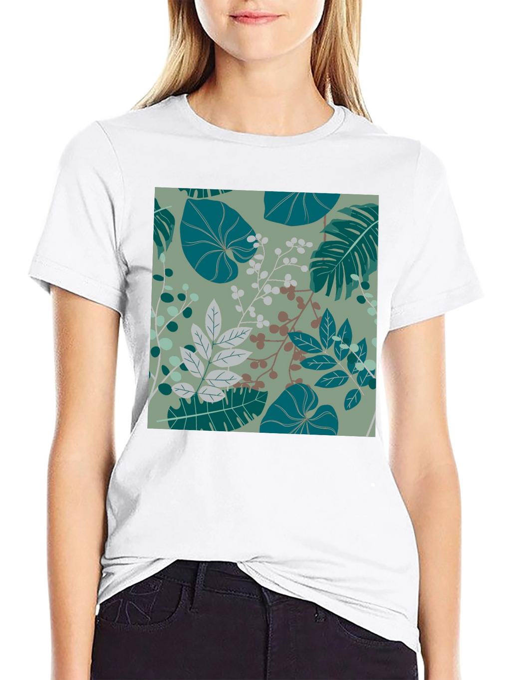 Botanical Print Black T-Shirt - Stylish Mens Fashion