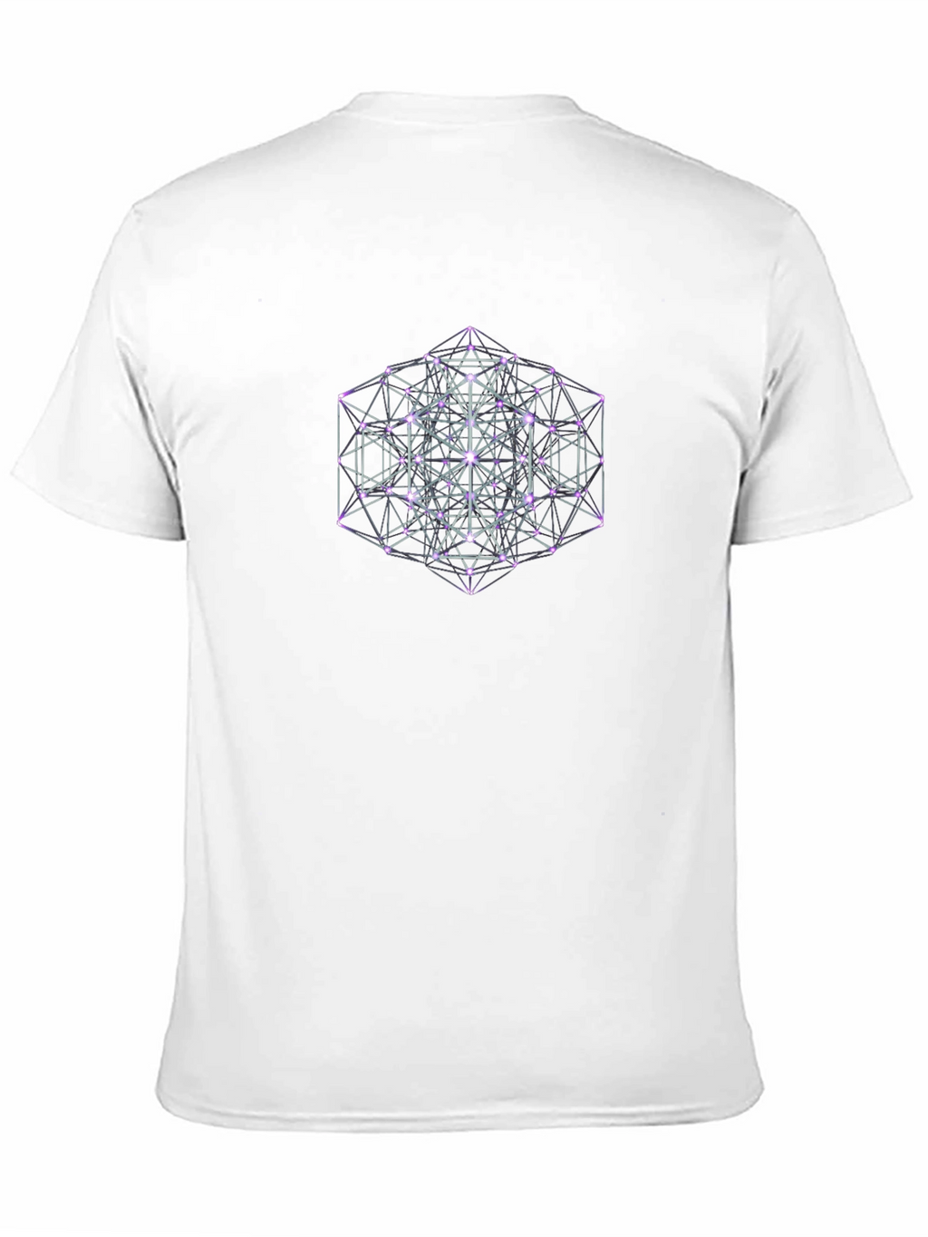 Geometric Metatrons Cube Black T-Shirt