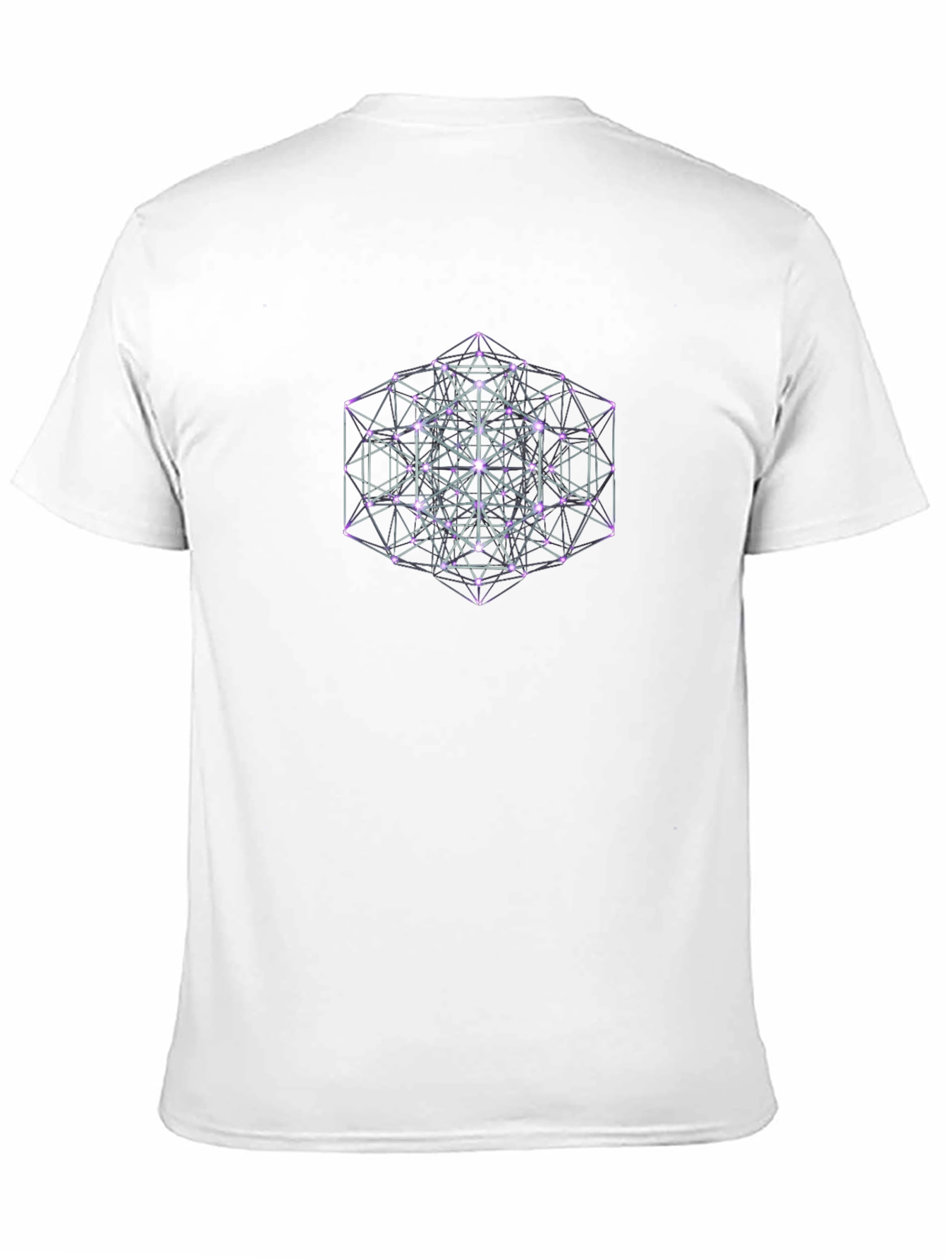 Geometric Metatrons Cube Black T-Shirt