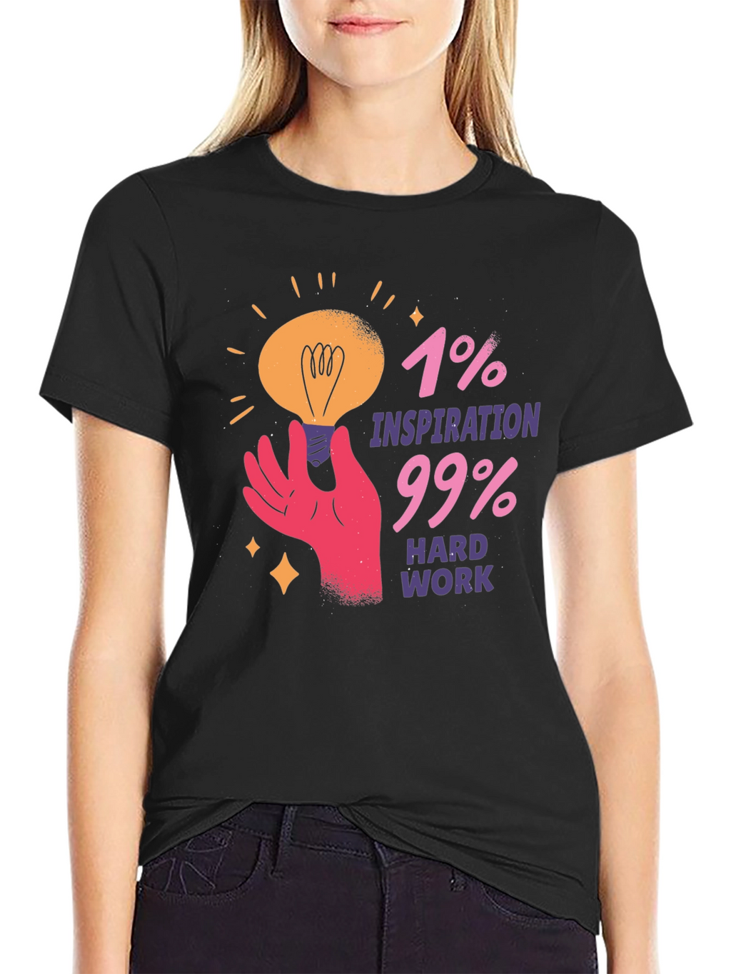 Inspiration Hard Work Graphic Tee - Motivational T-Shirt