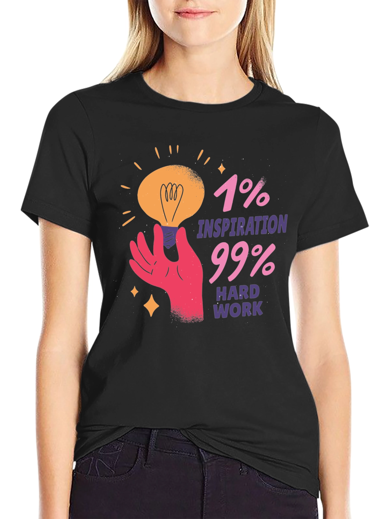 Inspiration Hard Work Graphic Tee - Motivational T-Shirt