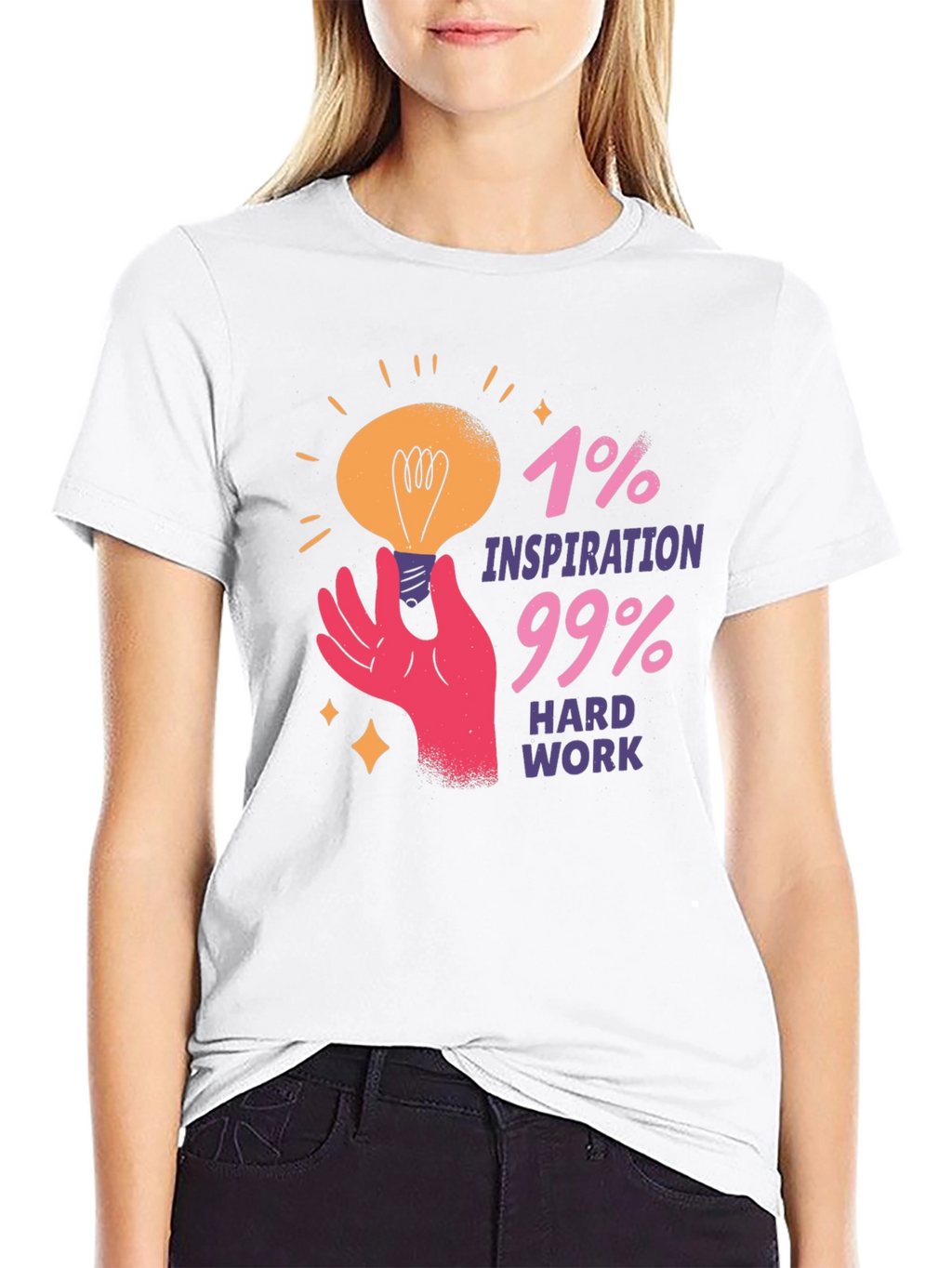 Inspiration Hard Work Graphic Tee - Motivational T-Shirt