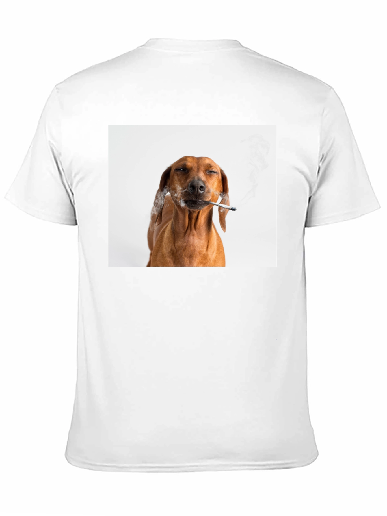 Smoking Dog T-Shirt - Unisex Black Tee