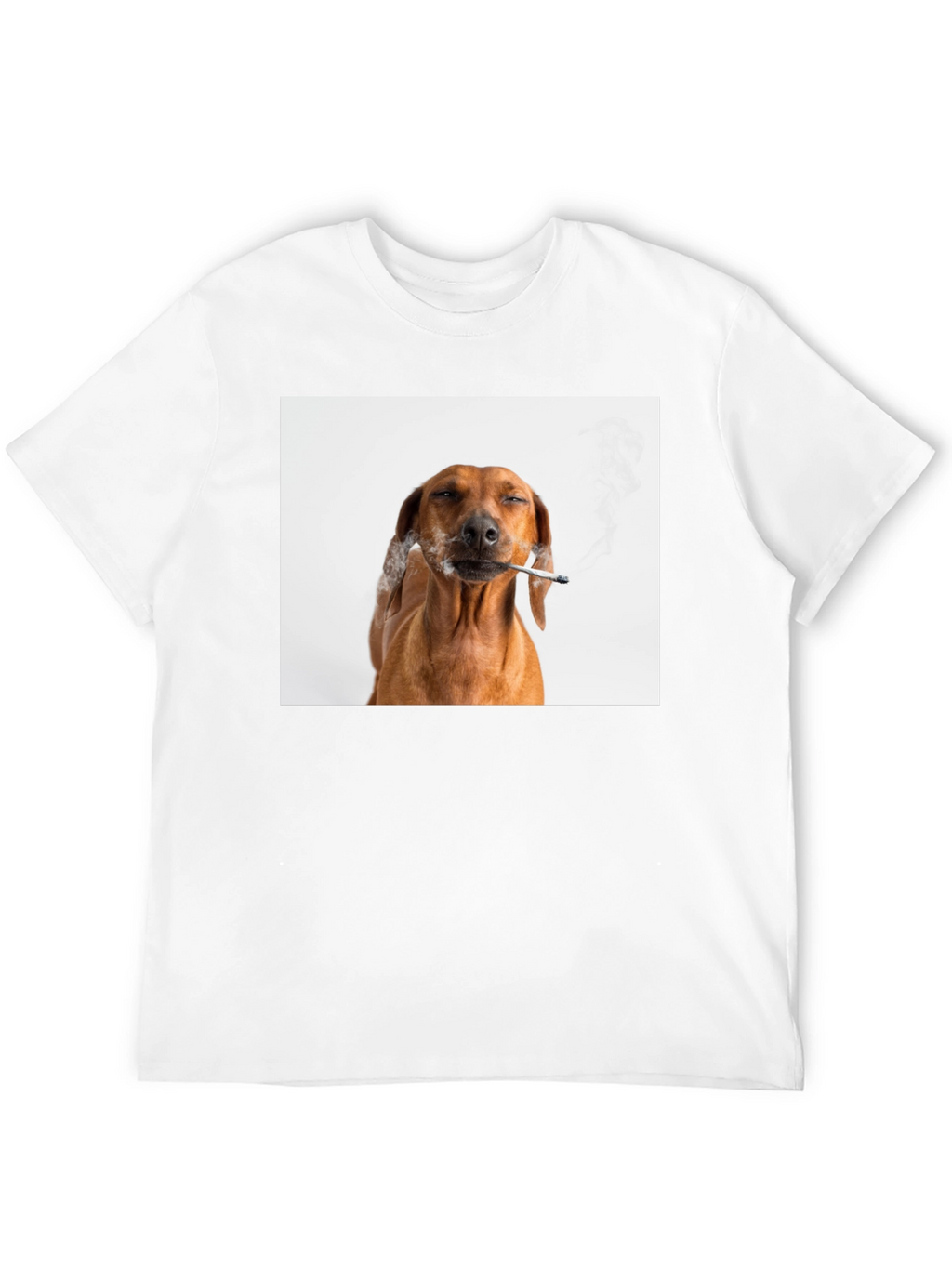 Smoking Dog T-Shirt - Unisex Black Tee