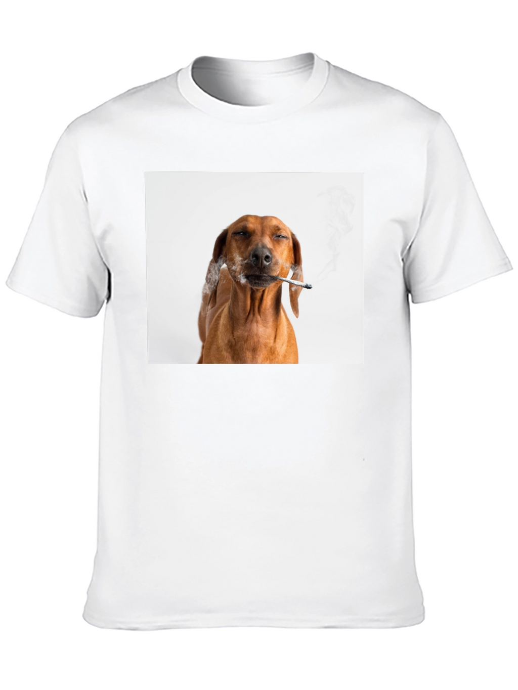 Smoking Dog T-Shirt - Unisex Black Tee