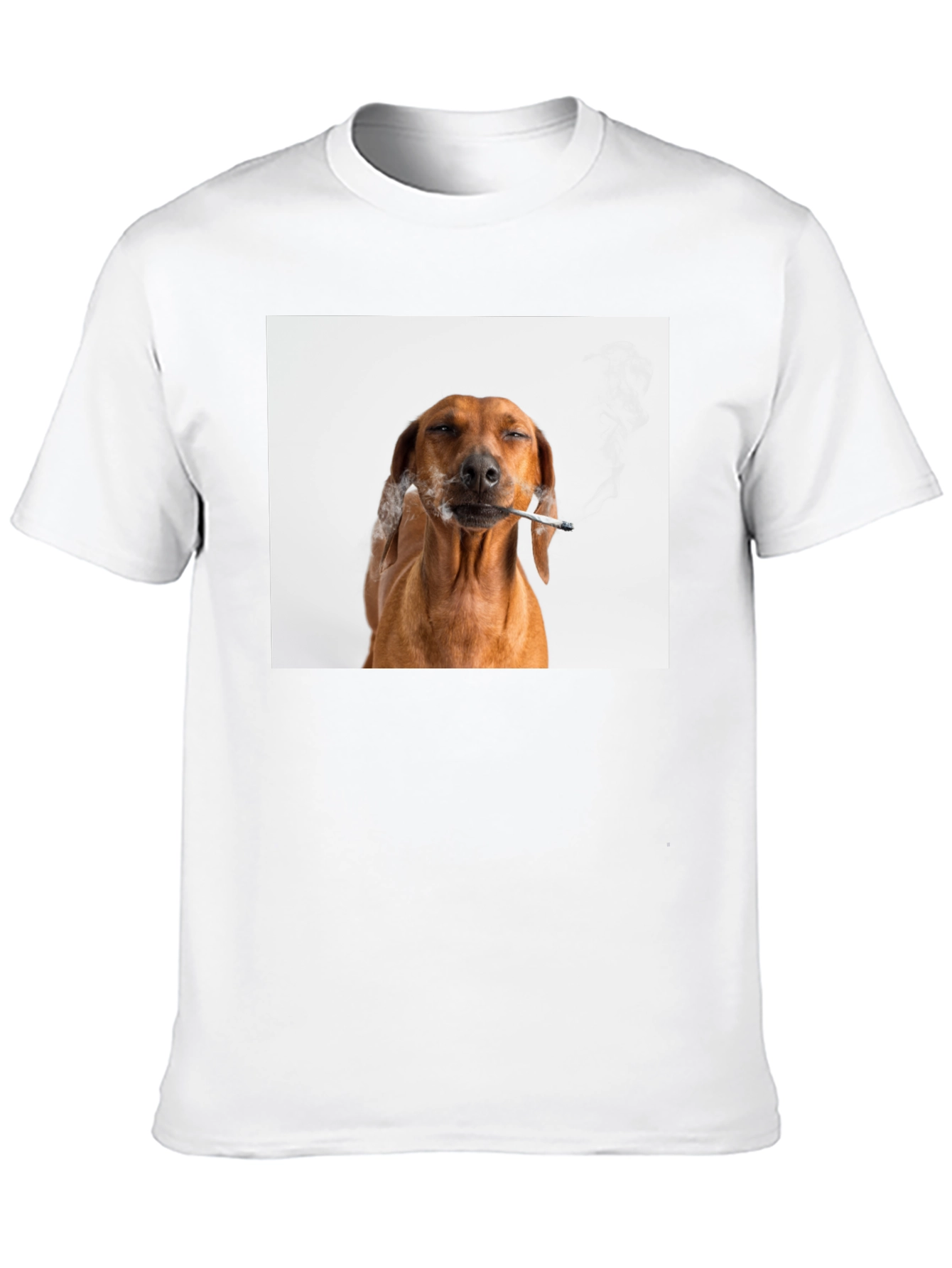Smoking Dog T-Shirt - Unisex Black Tee