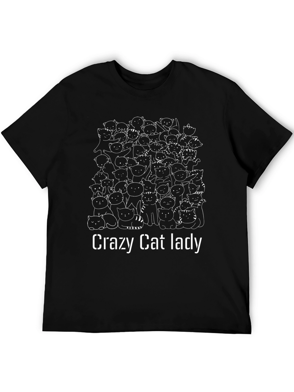 Crazy Cat Lady Graphic Tee - Black Unisex T-Shirt