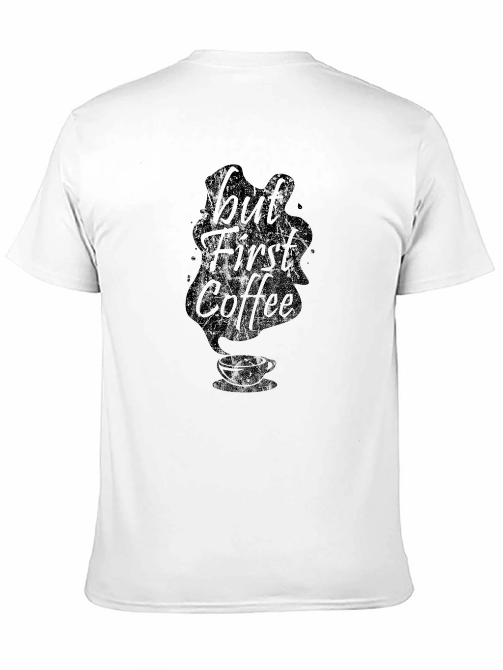 But First Coffee Graphic Tee - Black Cotton T-Shirt
