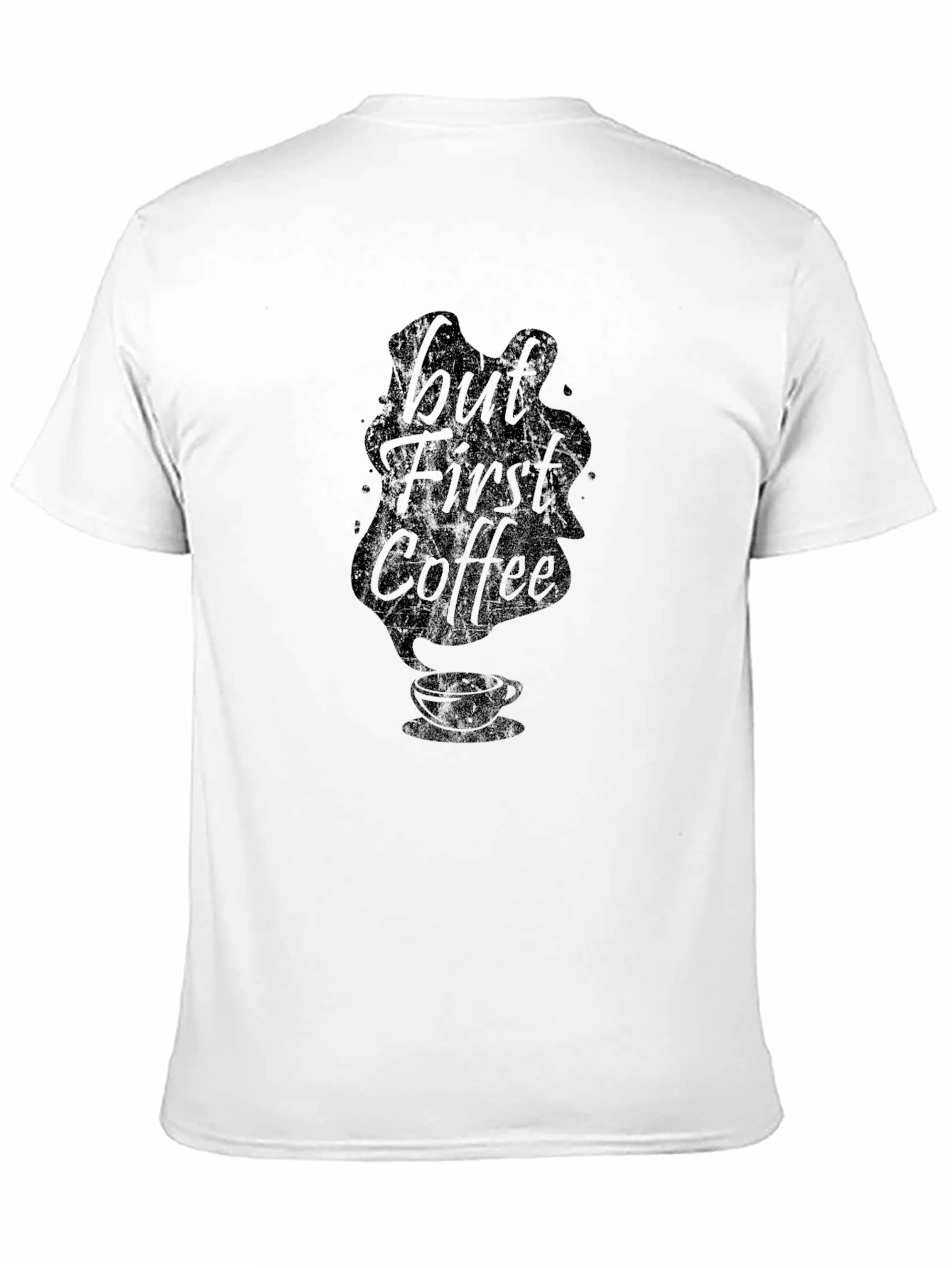 But First Coffee Graphic Tee - Black Cotton T-Shirt