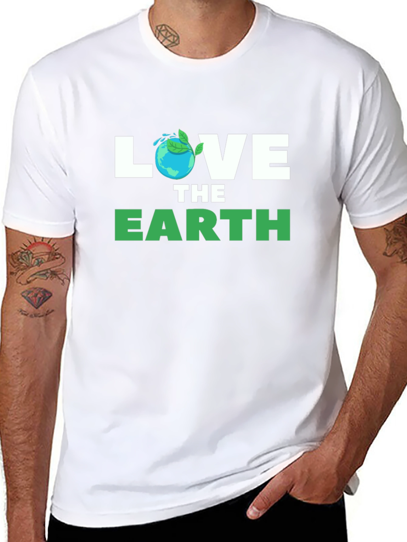 Love The Earth T-Shirt - Eco Friendly Design