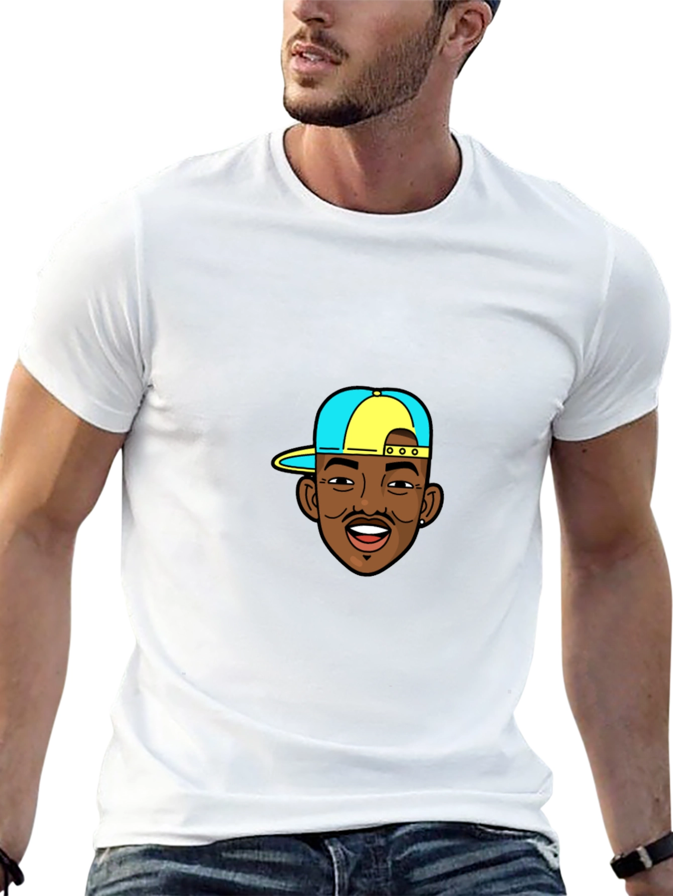 Cartoon DaBaby Graphic Black T-Shirt