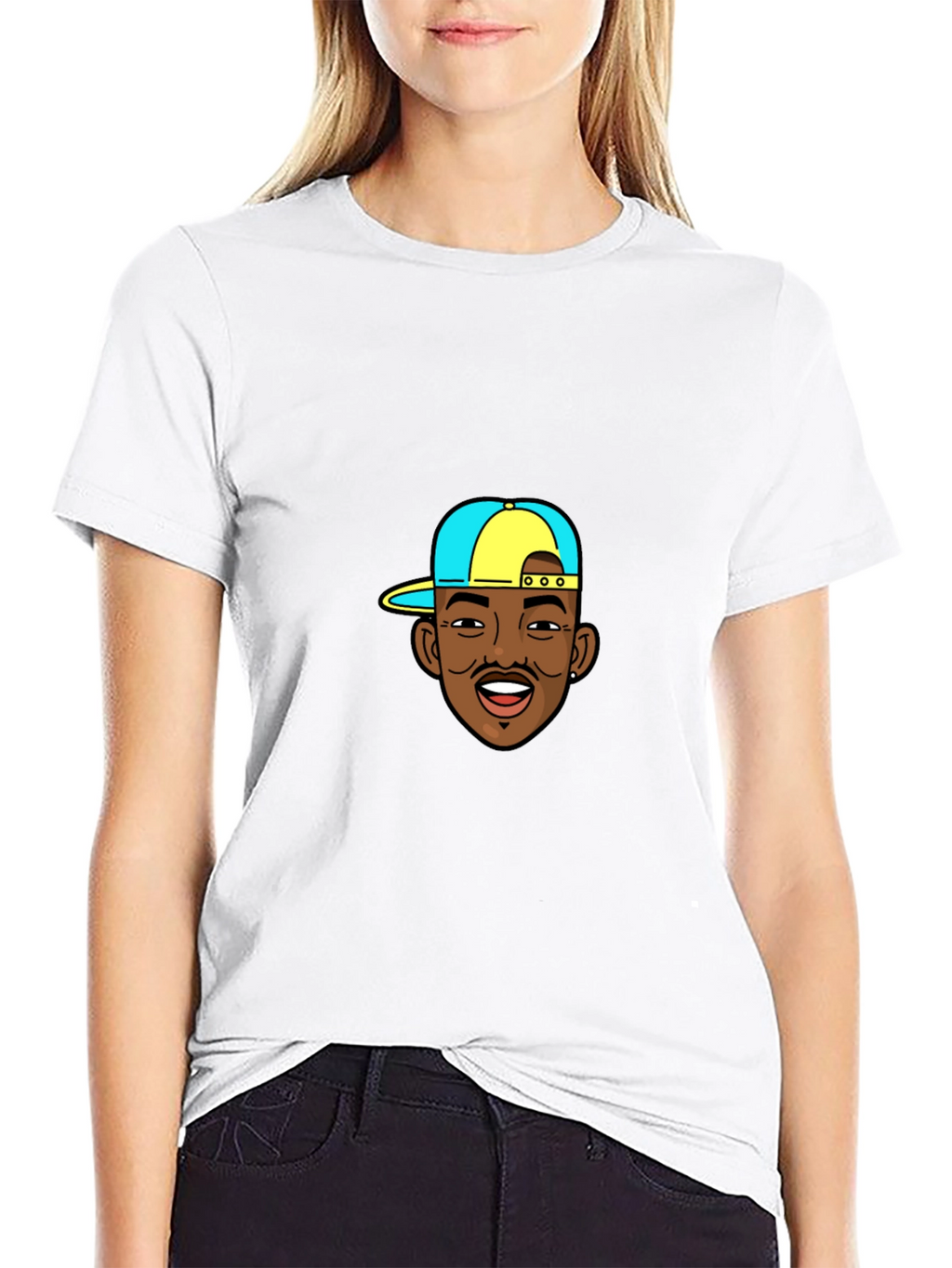 Cartoon DaBaby Graphic Black T-Shirt