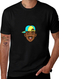 Cartoon DaBaby Graphic Black T-Shirt