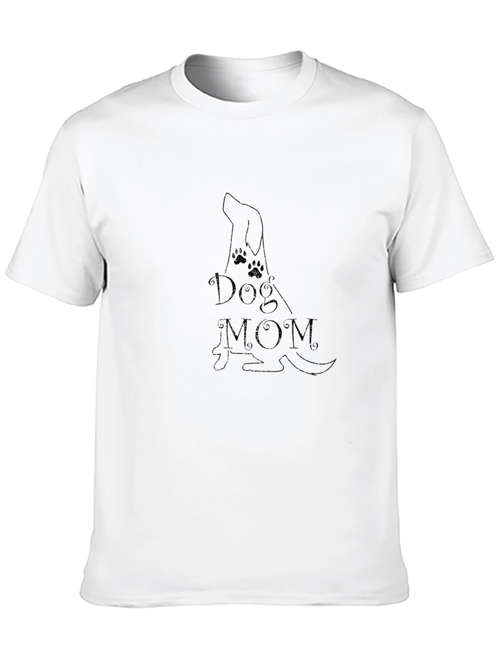 Dog Mom Graphic Tee - Black Unisex T-Shirt