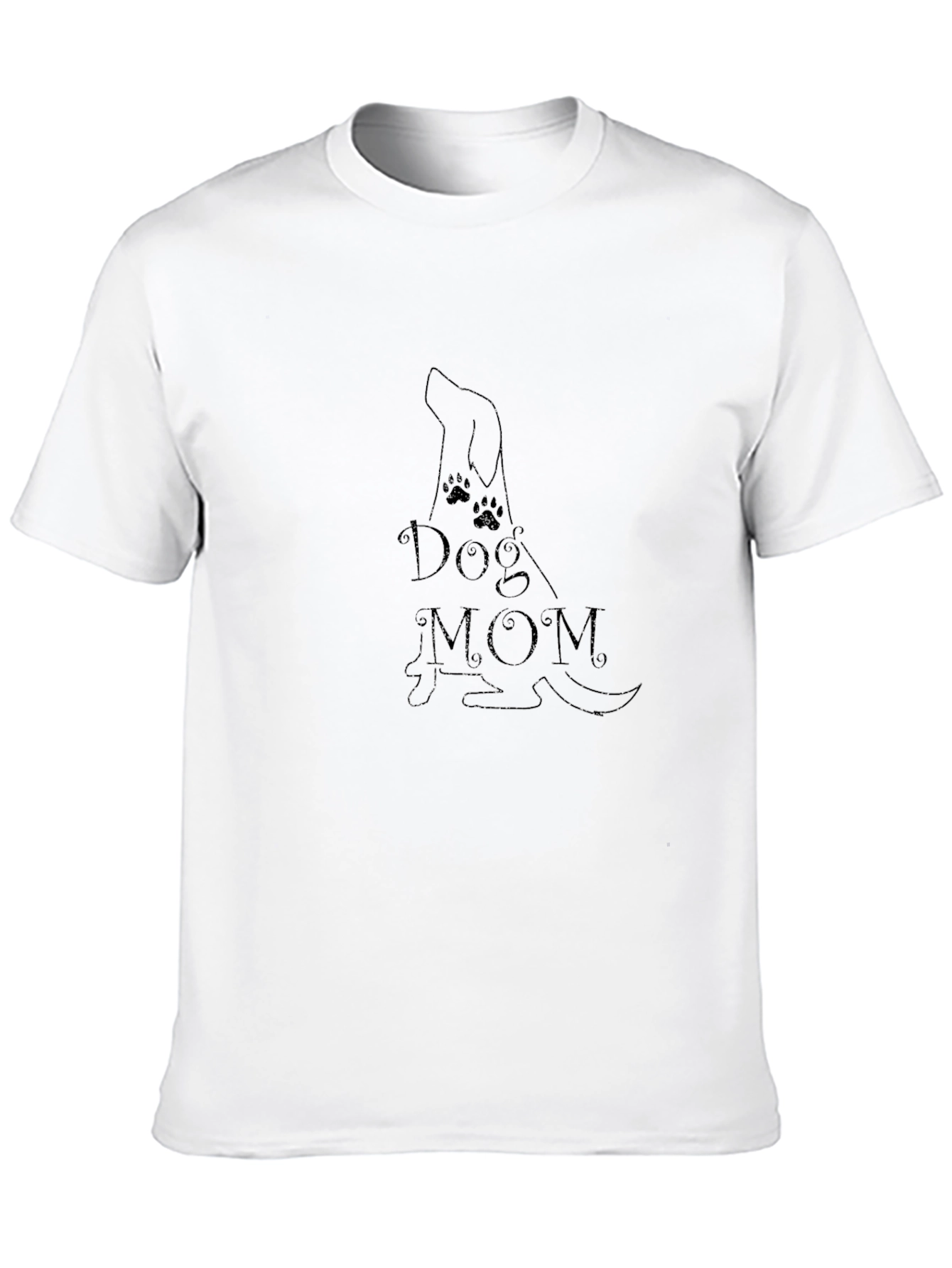 Dog Mom Graphic Tee - Black Unisex T-Shirt
