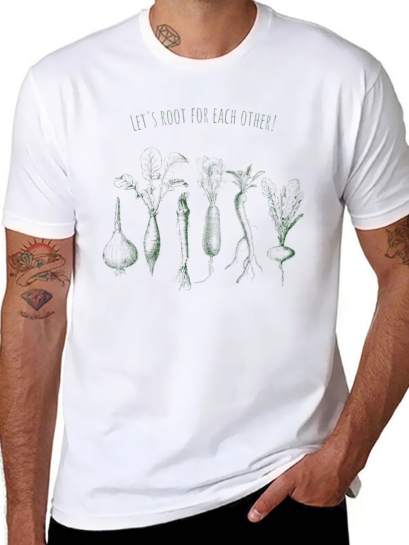 Root for Each Other Graphic Tee - Black