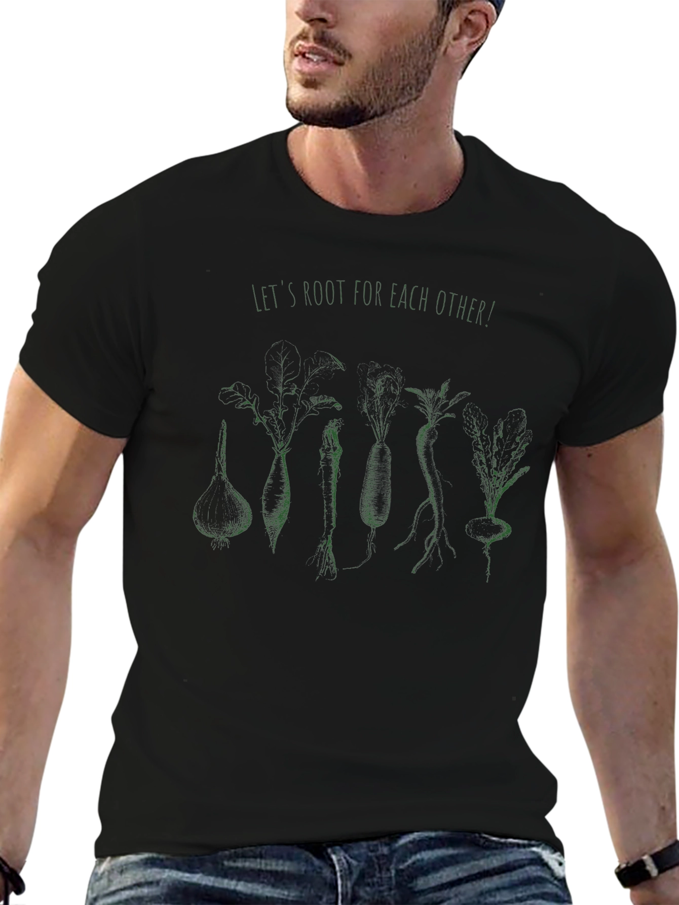 Root for Each Other Graphic Tee - Black