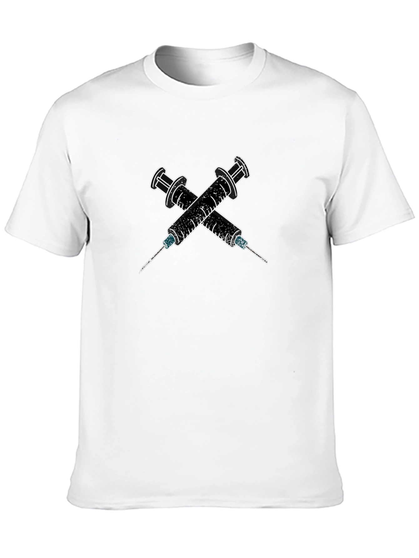 Edgy Syringe Graphic Tee - Bold Statement Shirt