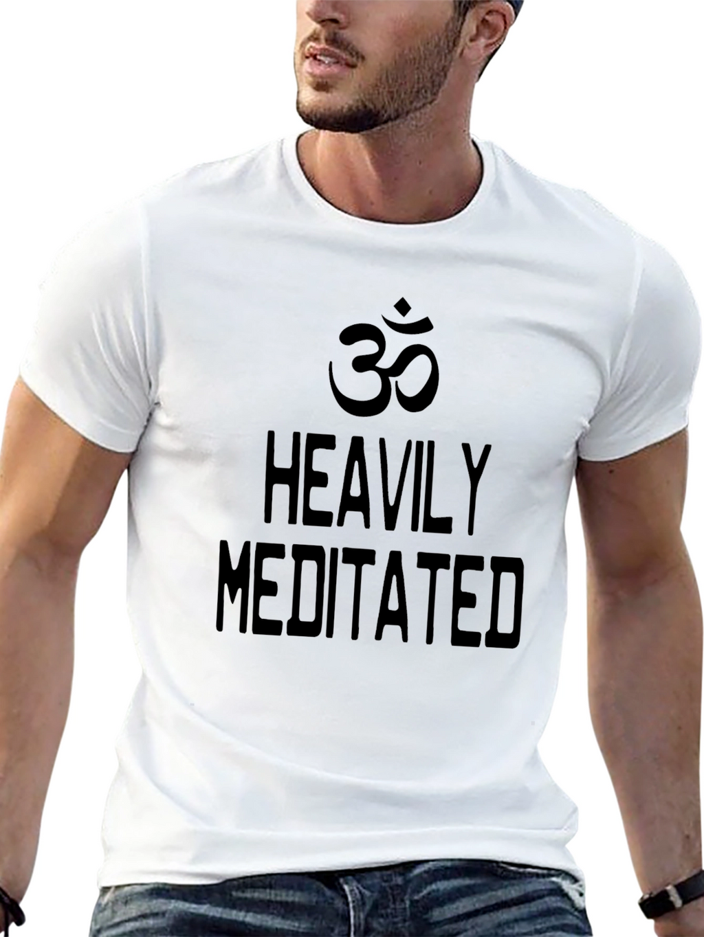 Heavily Meditated Black Graphic Tee