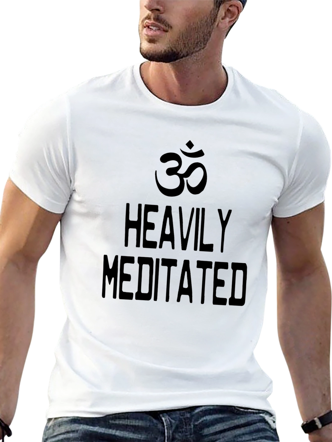 Heavily Meditated Black Graphic Tee