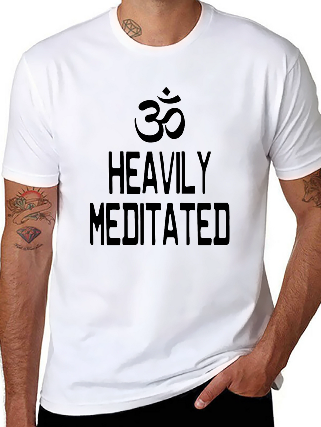 Heavily Meditated Black Graphic Tee