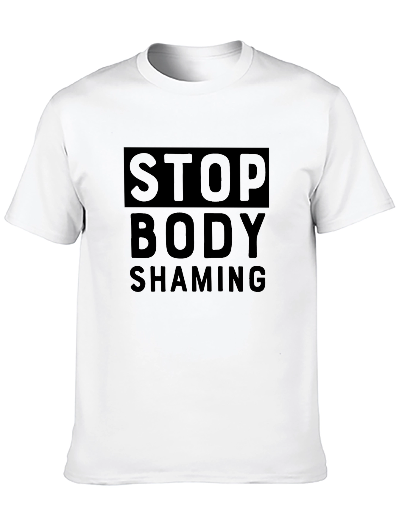 Stop Body Shaming Graphic Tee - Unisex Black Shirt