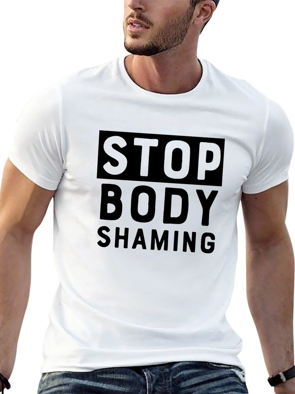 Stop Body Shaming Graphic Tee - Unisex Black Shirt