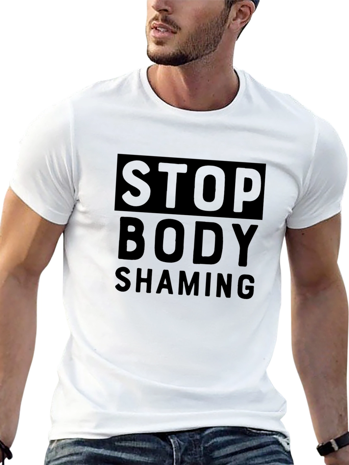 Stop Body Shaming Graphic Tee - Unisex Black Shirt