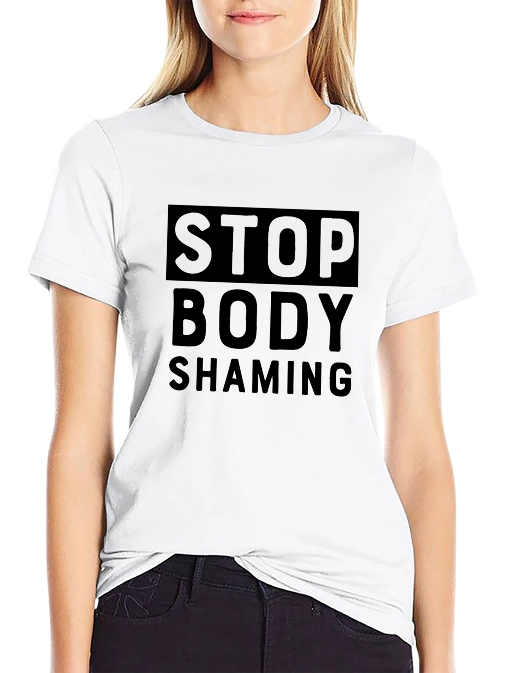 Stop Body Shaming Graphic Tee - Unisex Black Shirt