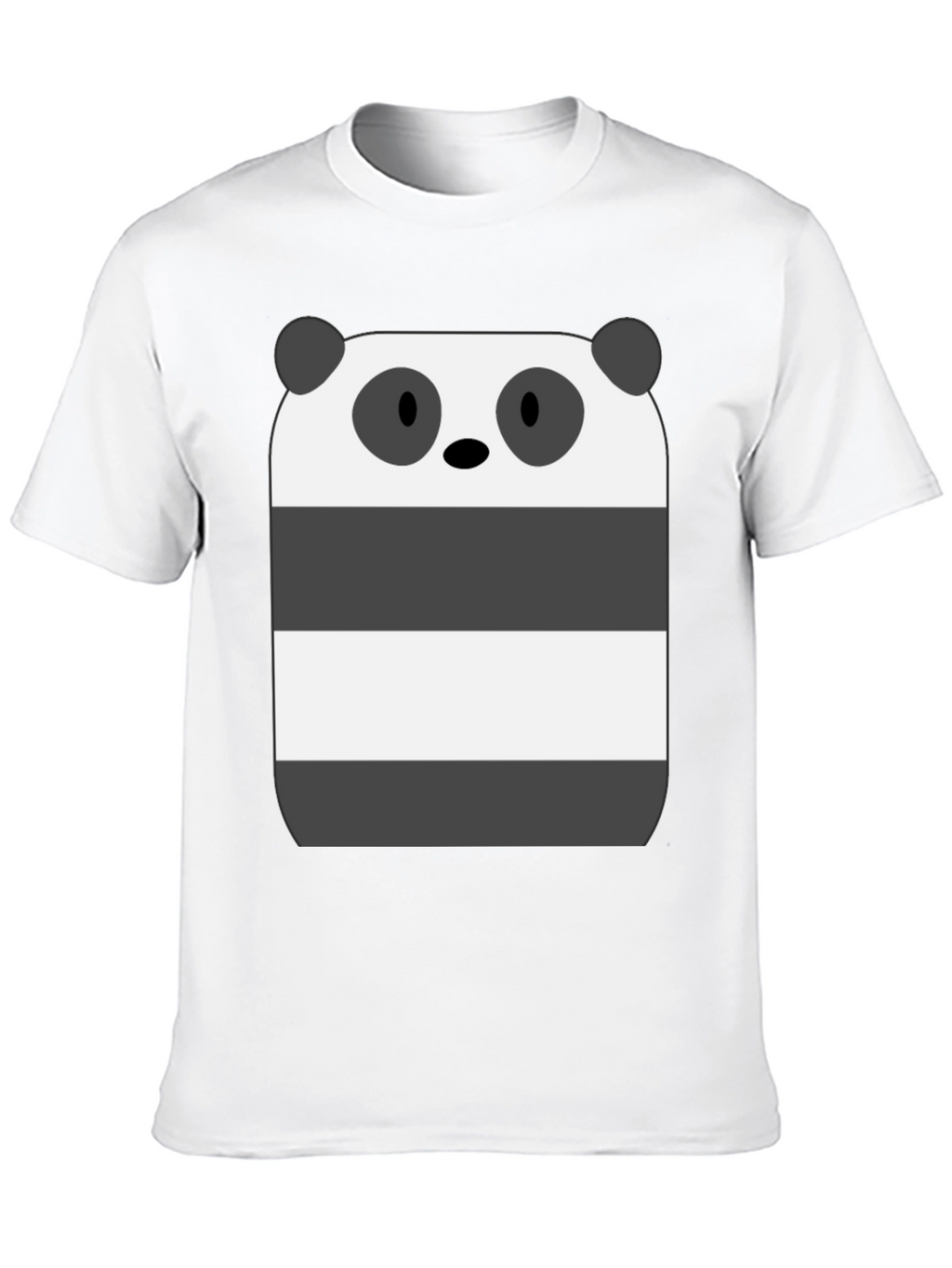 Panda Bear Graphic T-Shirt - Black Cotton Tee