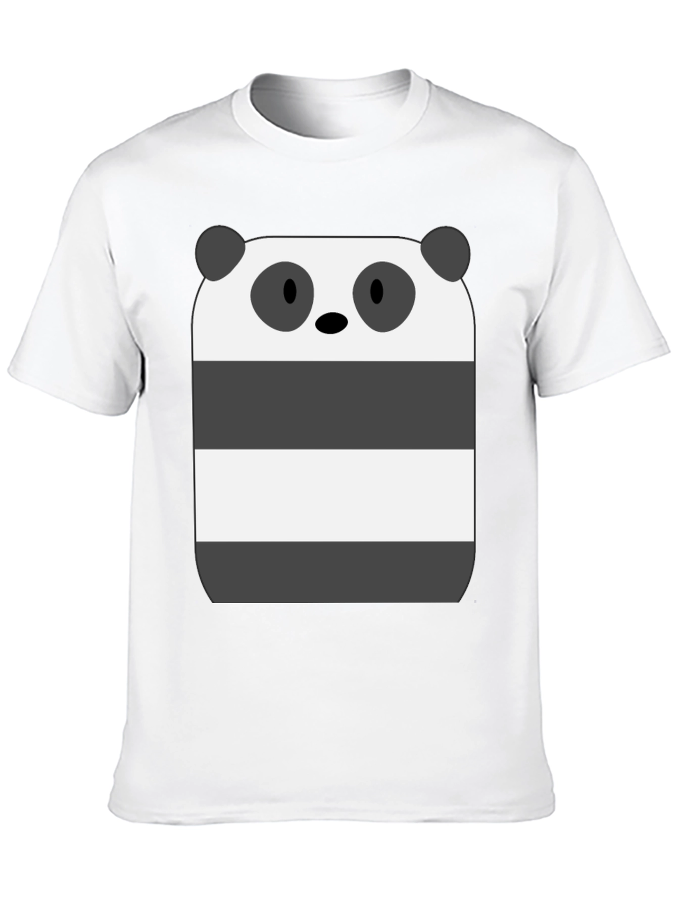 Panda Bear Graphic T-Shirt - Black Cotton Tee