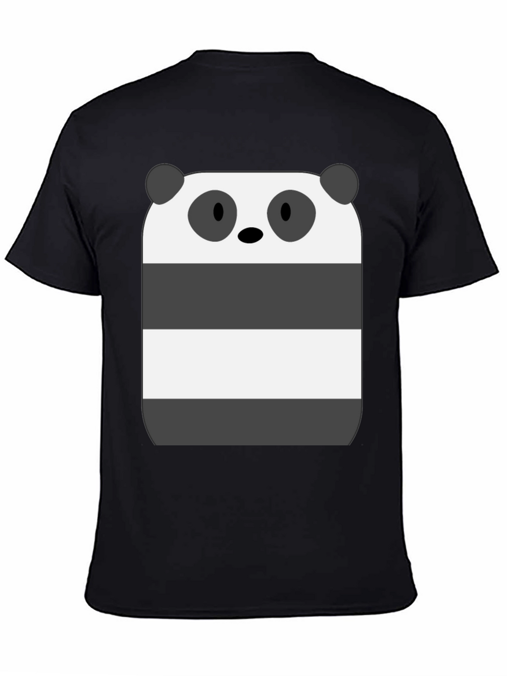 Panda Bear Graphic T-Shirt - Black Cotton Tee