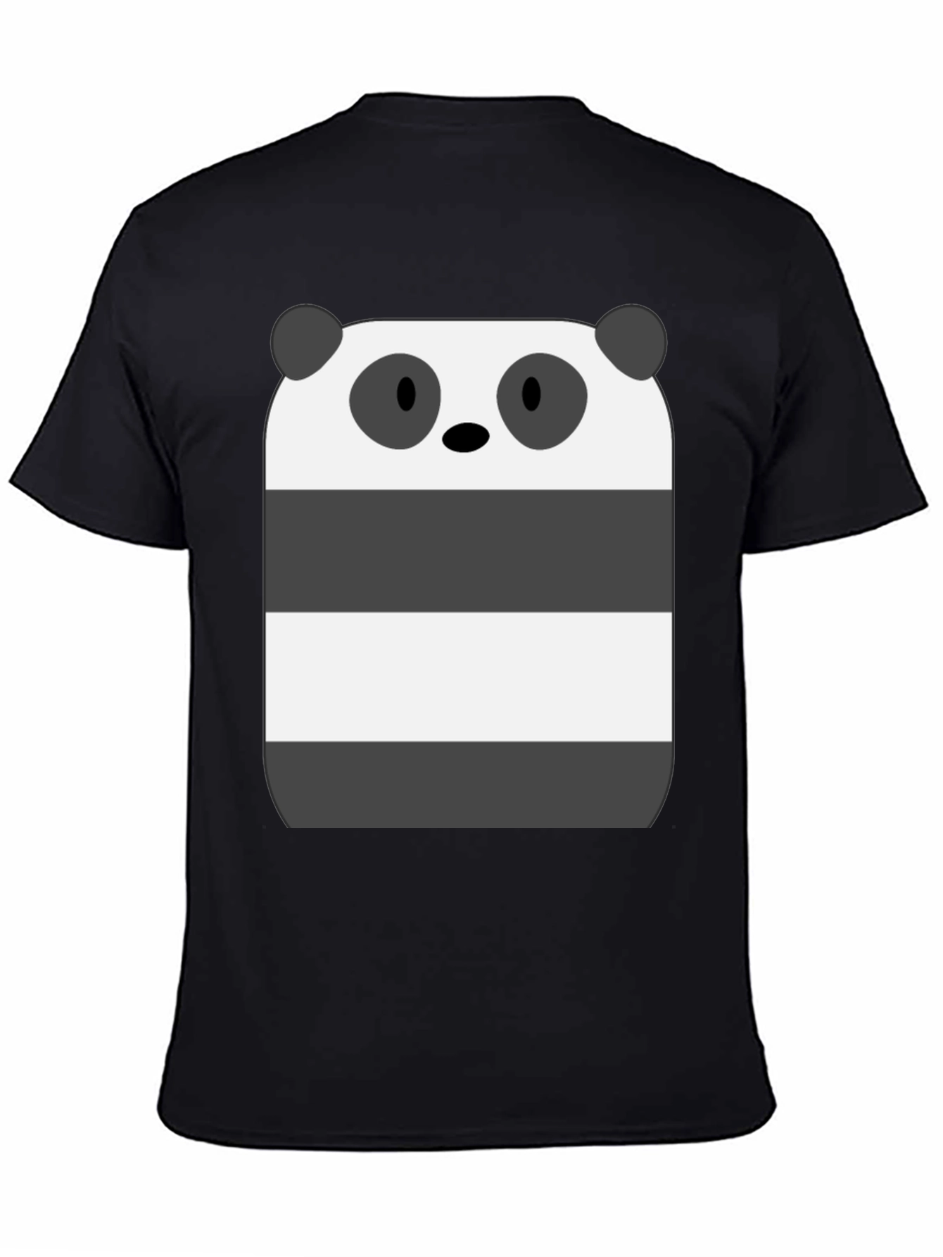 Panda Bear Graphic T-Shirt - Black Cotton Tee