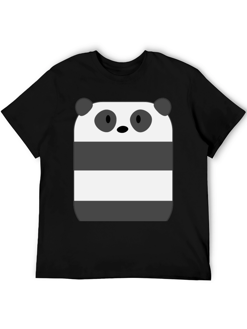 Panda Bear Graphic T-Shirt - Black Cotton Tee