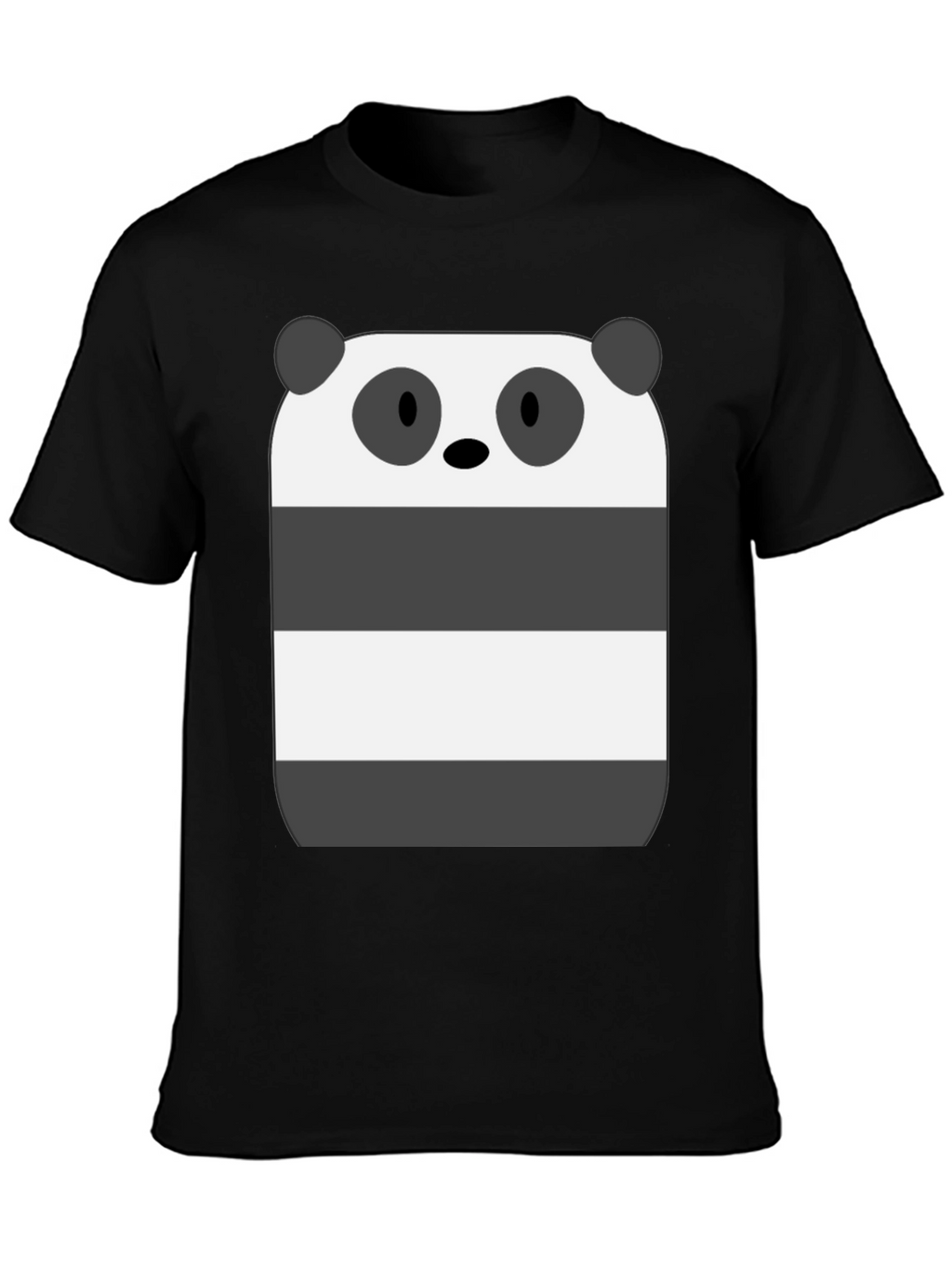 Panda Bear Graphic T-Shirt - Black Cotton Tee