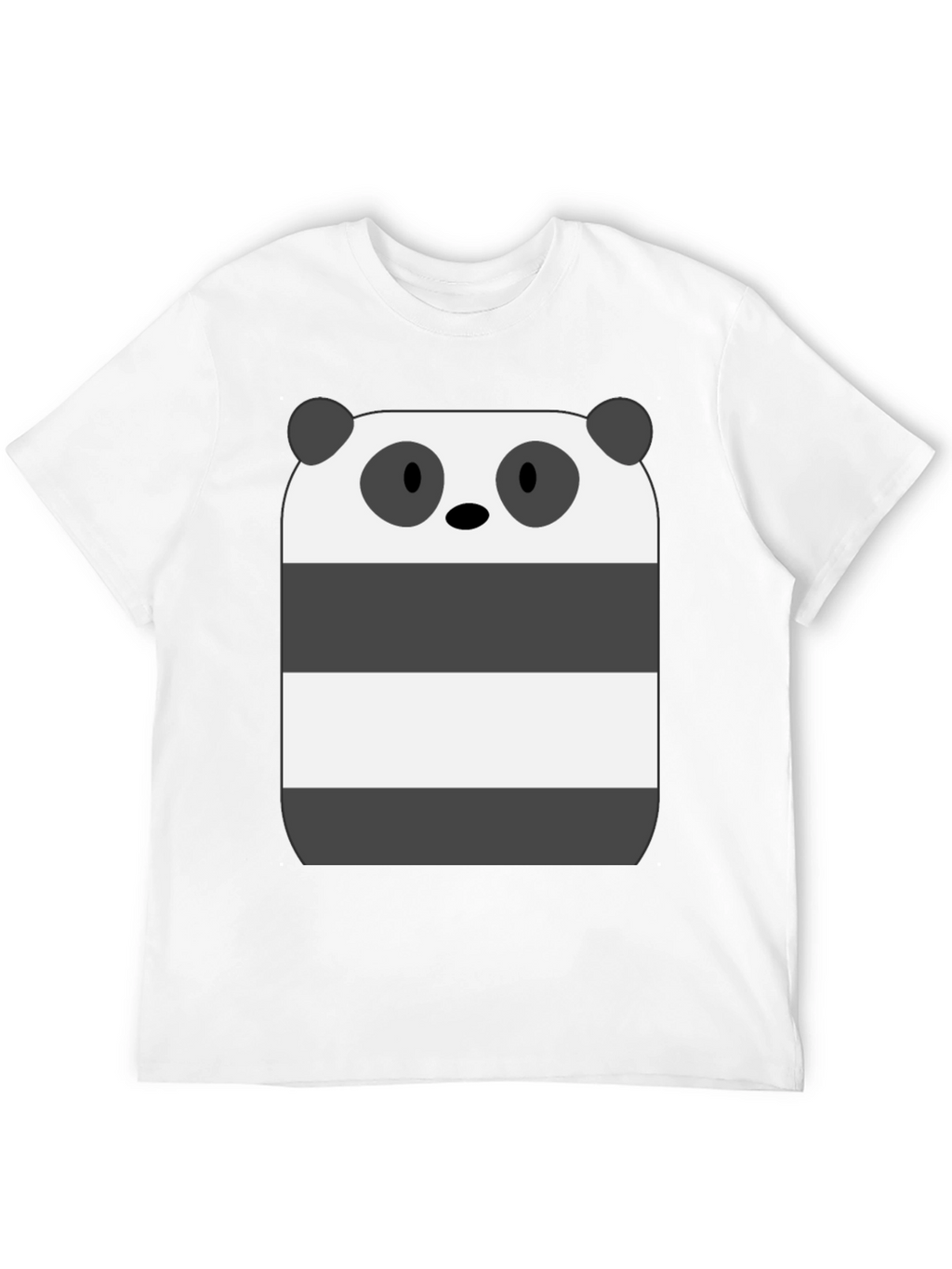 Panda Bear Graphic T-Shirt - Black Cotton Tee