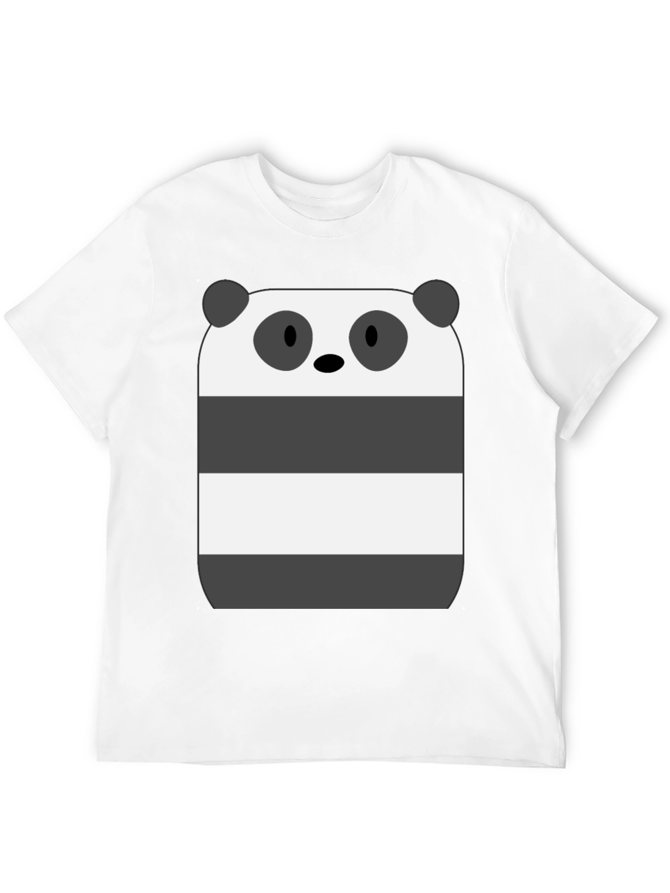 Panda Bear Graphic T-Shirt - Black Cotton Tee