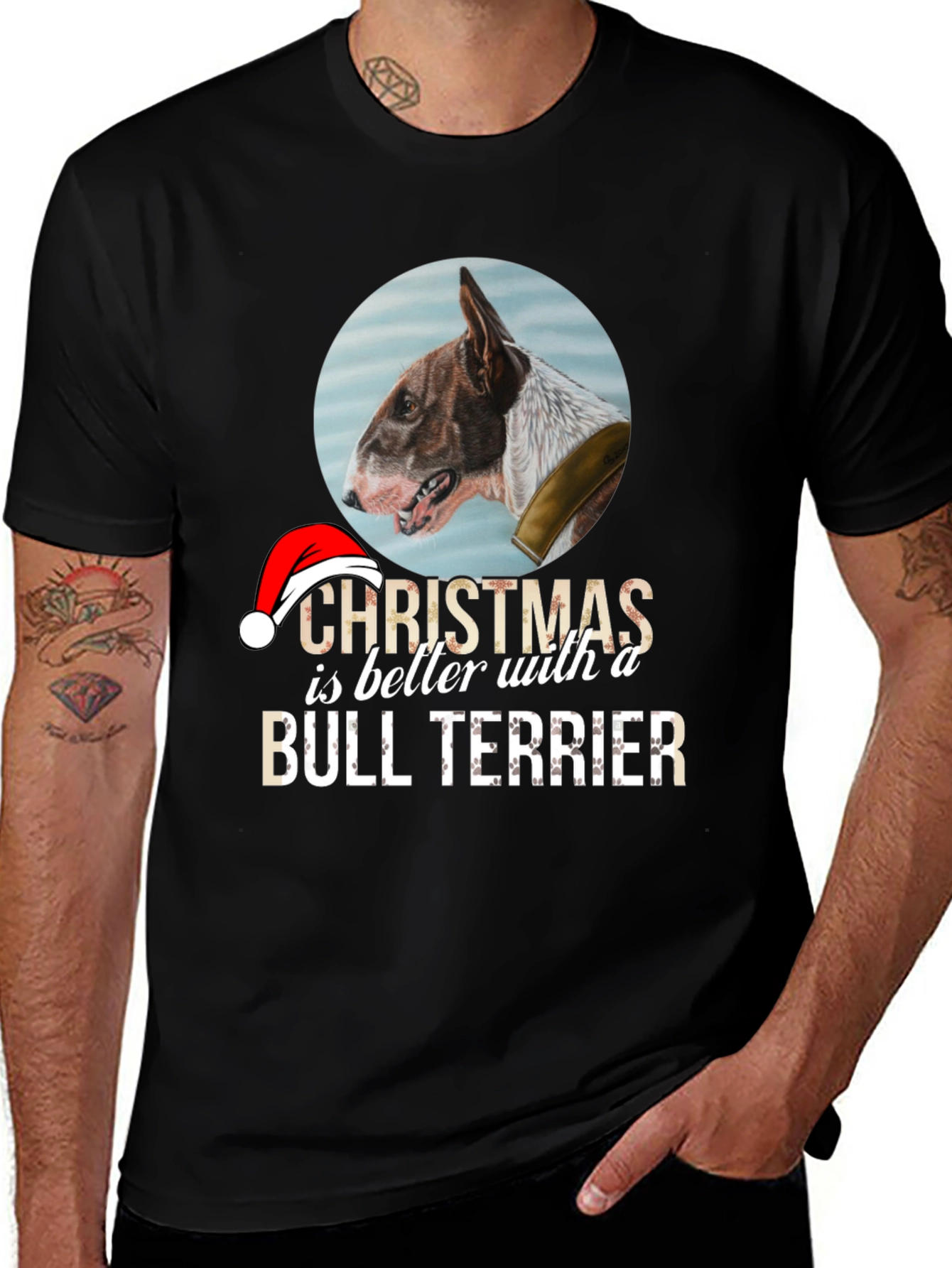 Christmas Bull Terrier T-Shirt