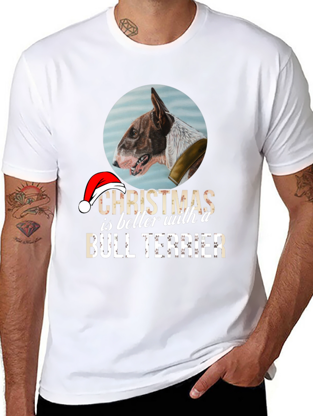 Christmas Bull Terrier T-Shirt