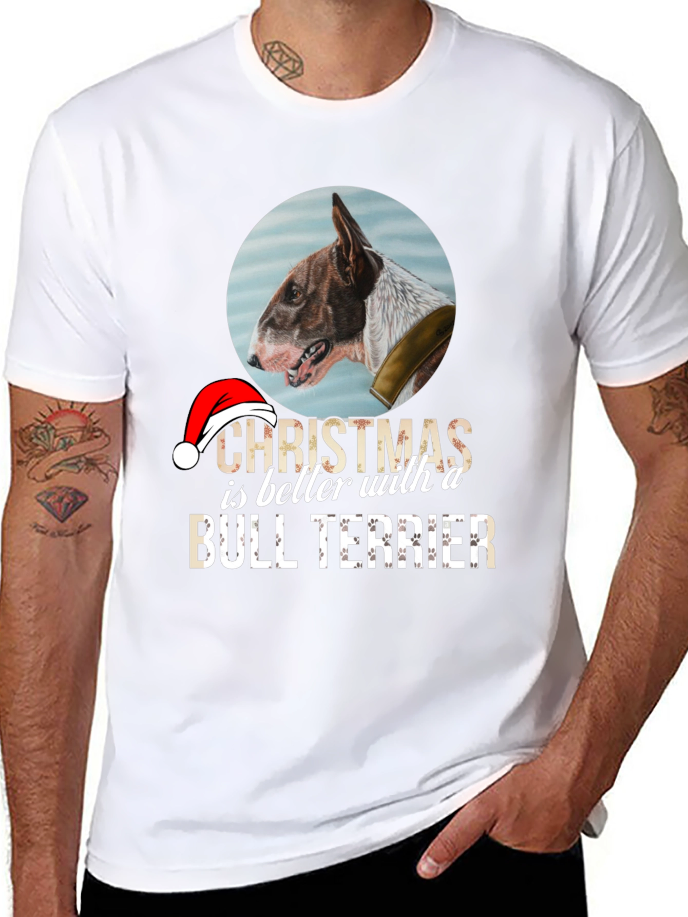 Christmas Bull Terrier T-Shirt