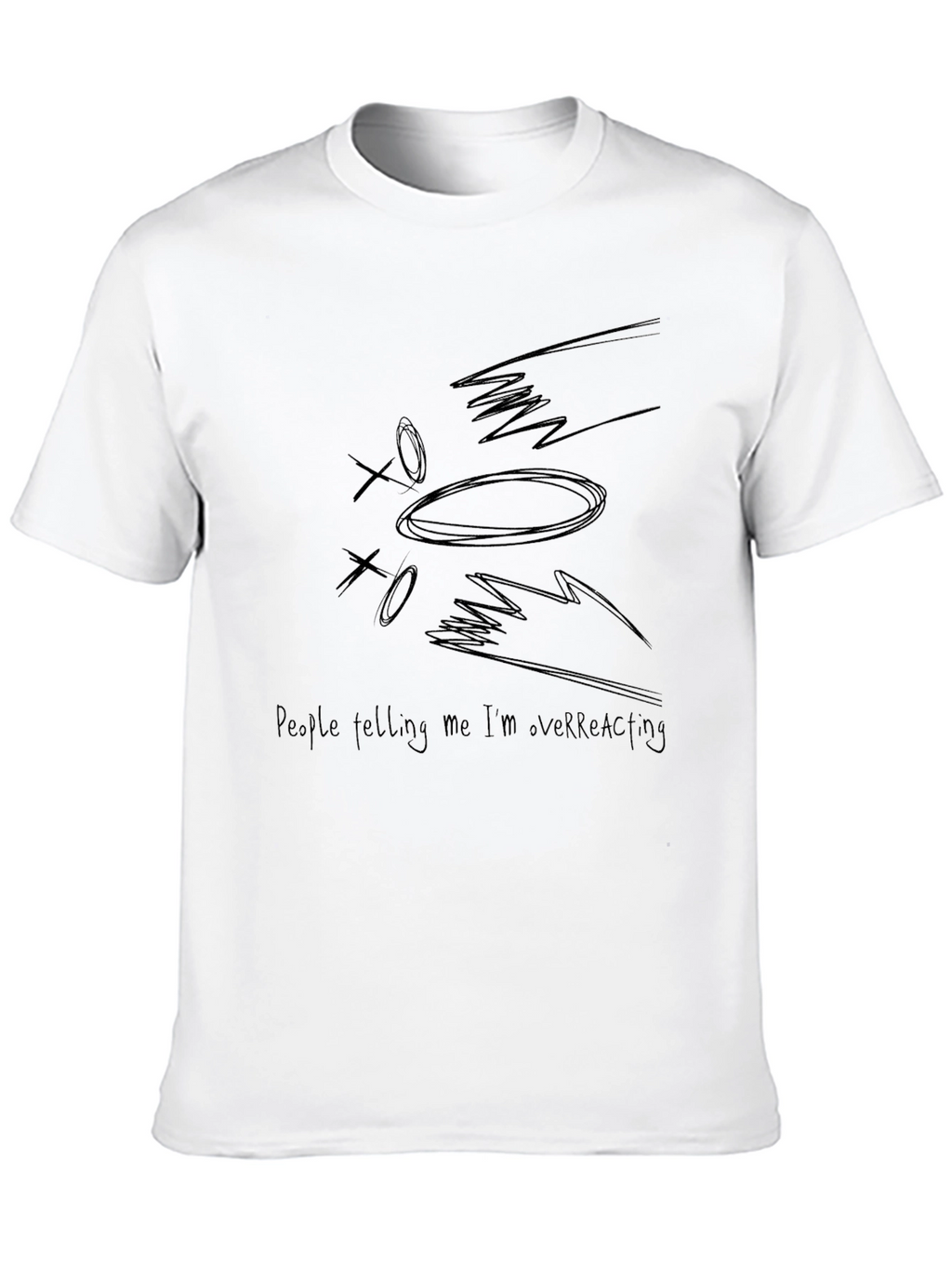 Overreacting Graphic Tee - Mens Black T-Shirt