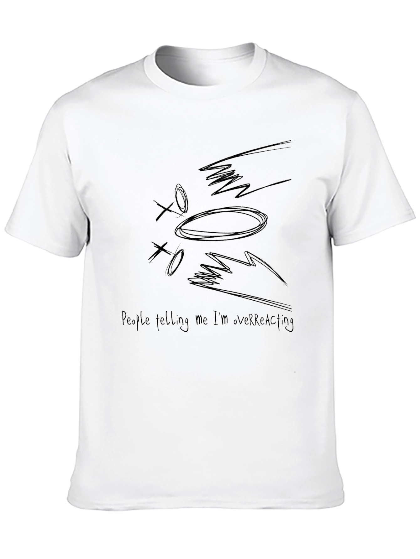 Overreacting Graphic Tee - Mens Black T-Shirt