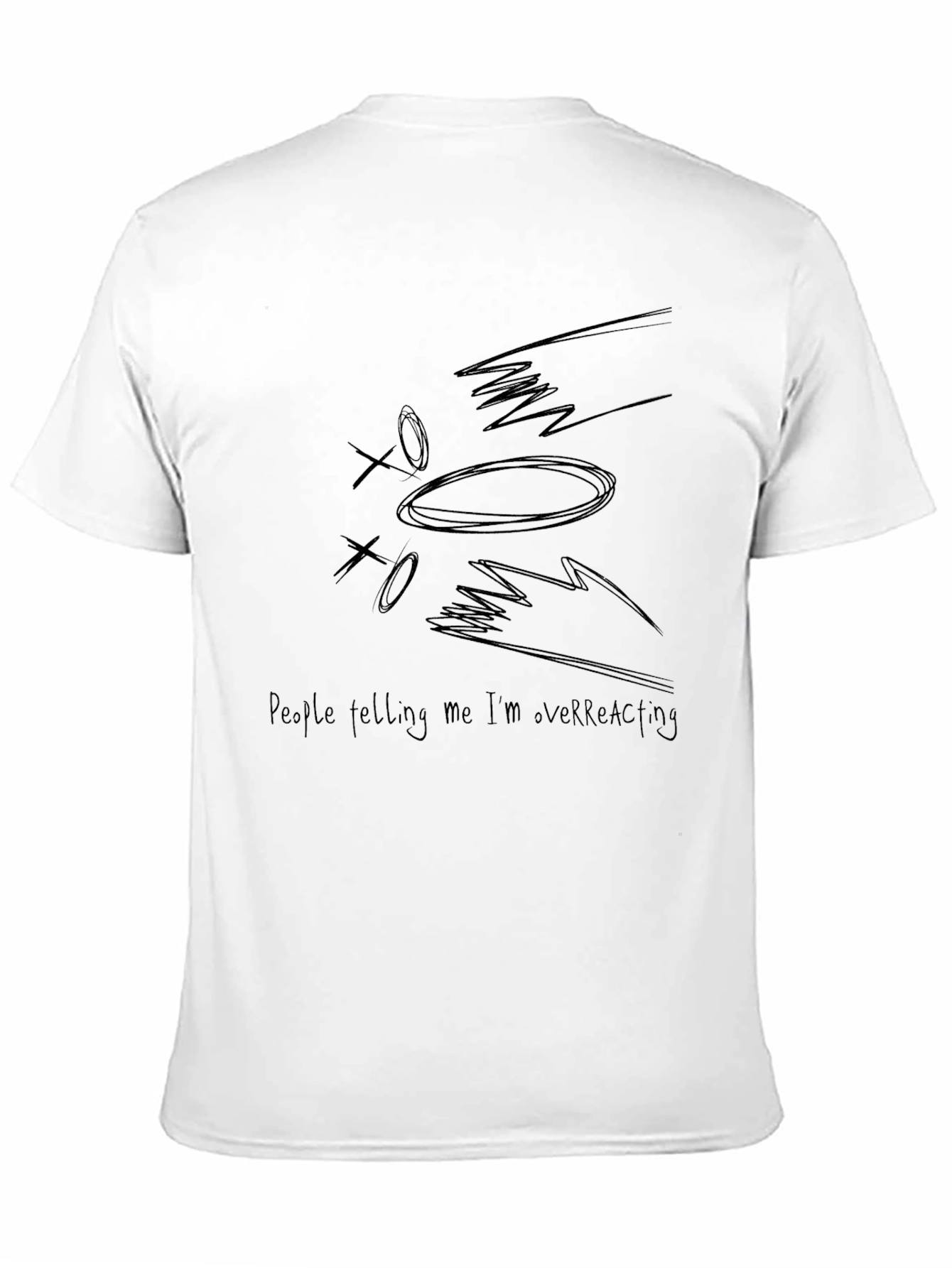 Overreacting Graphic Tee - Mens Black T-Shirt