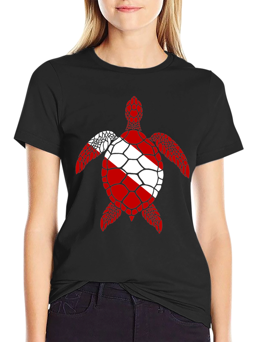 Scuba Diving Flag Turtle T-Shirt